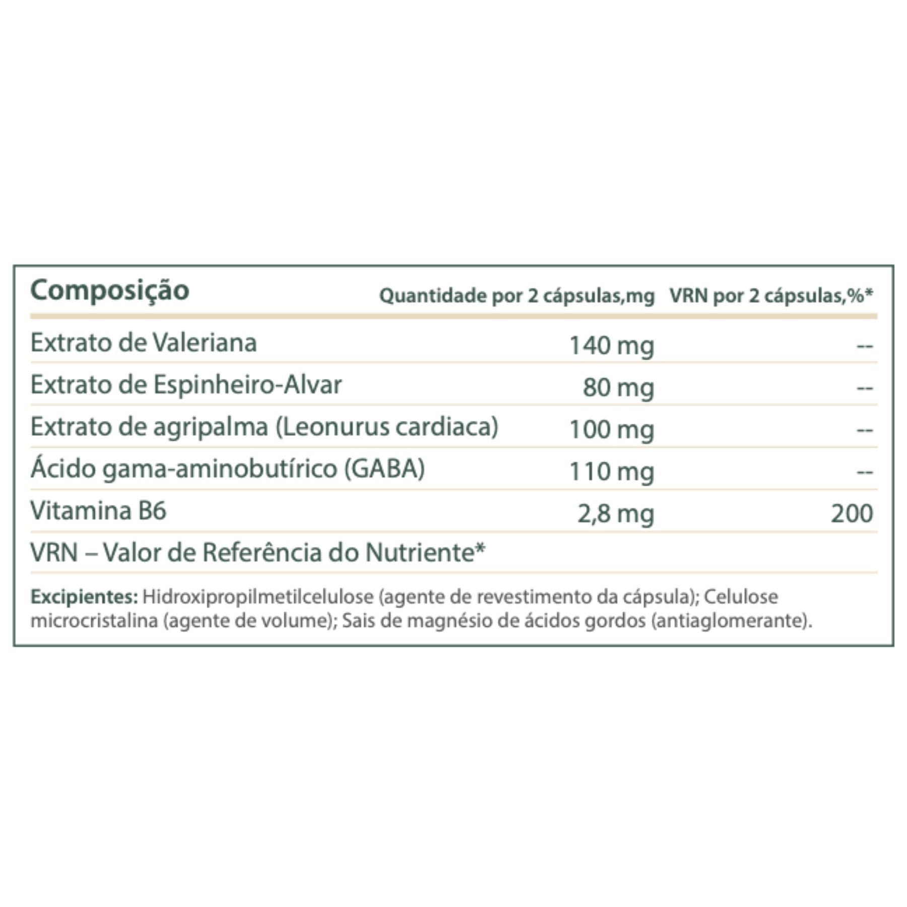 OptaViver - Suplemento Calm anti-stress 60 cápsulas